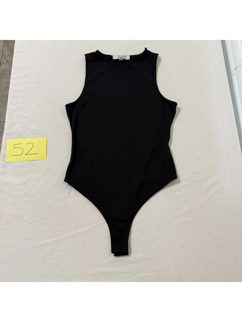 Faded Rose Essentials Black Sleeveless Bodysuit Size Medium